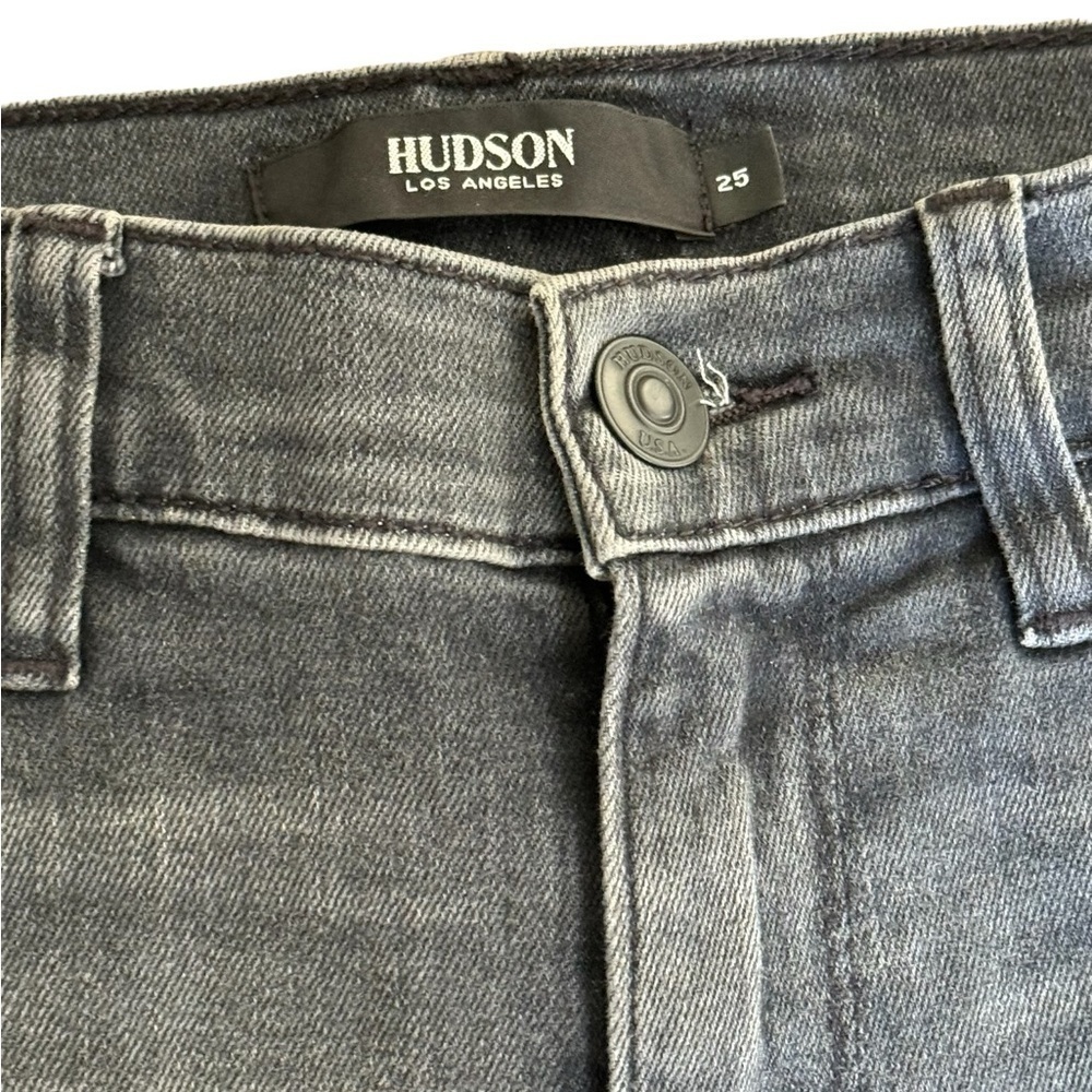 HUDSON Nico Super Skinny Black Wash Denim Jeans size 25 Woman’s Work Casual - Picture 5 of 5